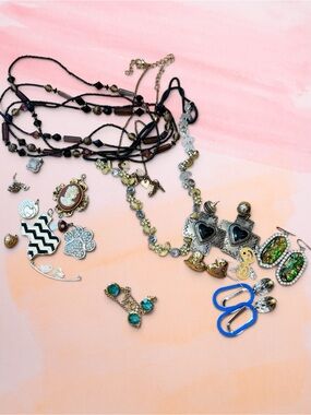 Assorted Women’s Necklaces, Earrings and Charms